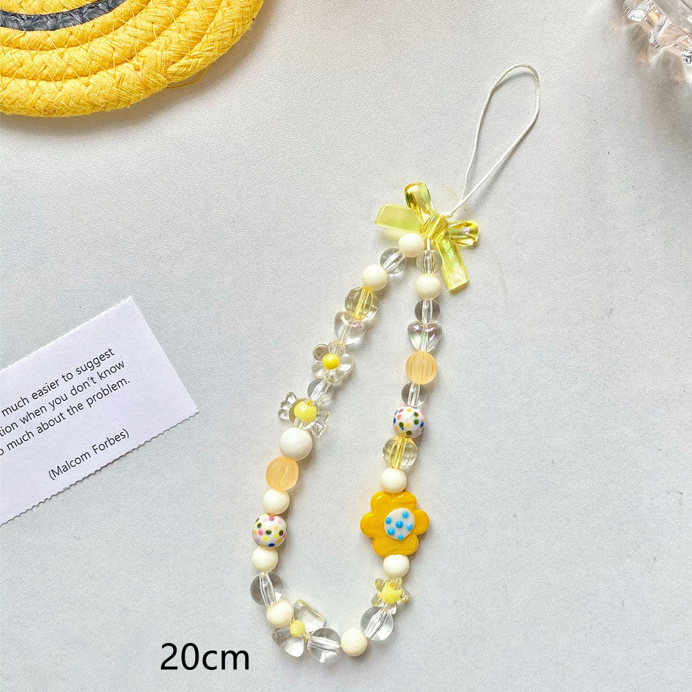 Beaded Flower Mobile Jewelry Accessories