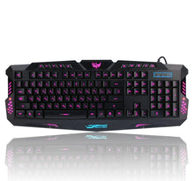 Tricolor backlight wired gaming keyboard