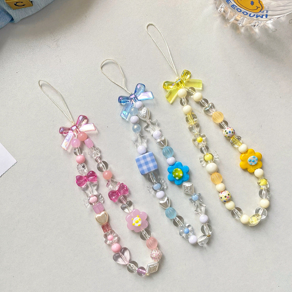 Beaded Flower Mobile Jewelry Accessories